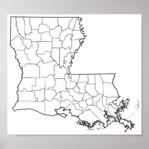 Louisiana ontleent de Lege Kaart van het Overzicht