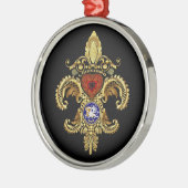 Louisiana Ornaments Premium Round Metalen Ornament (Links)