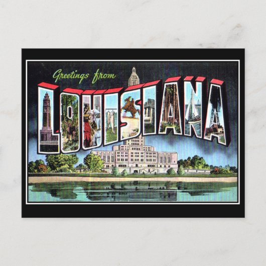 Louisiana Oude Ansichtkaart Briefkaart (Voorkant)