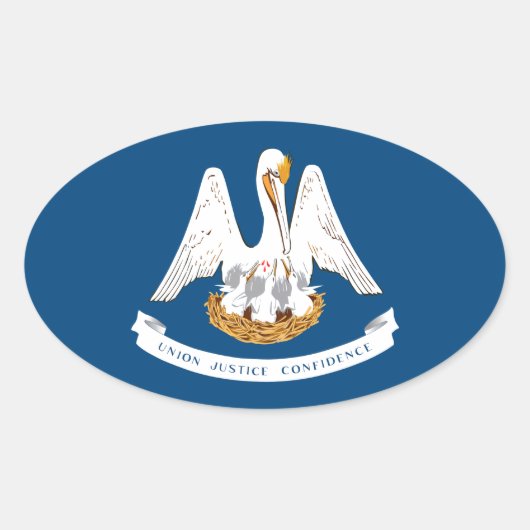 Louisiana Ovale Sticker (Voorkant)