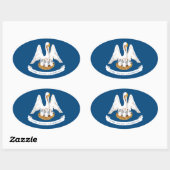 Louisiana Ovale Sticker (Vel)