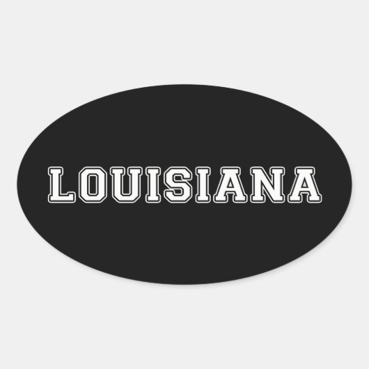 Louisiana Ovale Sticker (Voorkant)