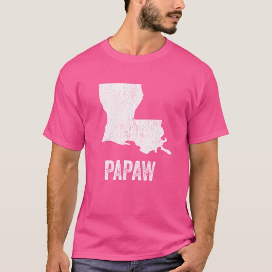 Louisiana Papaw Louisiana Silhouette State Coolest T-shirt (Voorkant)