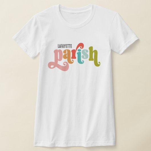 Louisiana  Parish Retro Style T-shirt (Laagn)