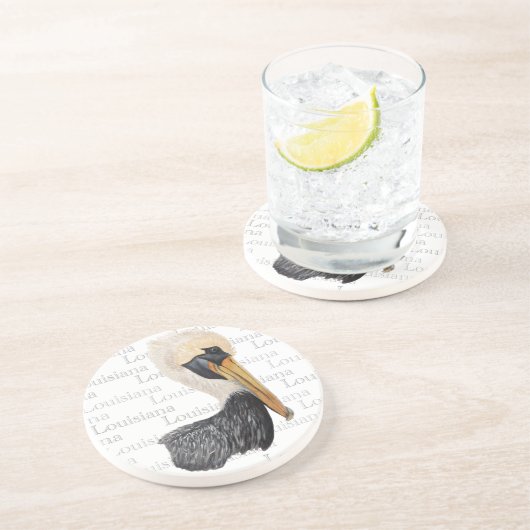 Louisiana Pelican Sandstone Onderzetter (Zijkant)