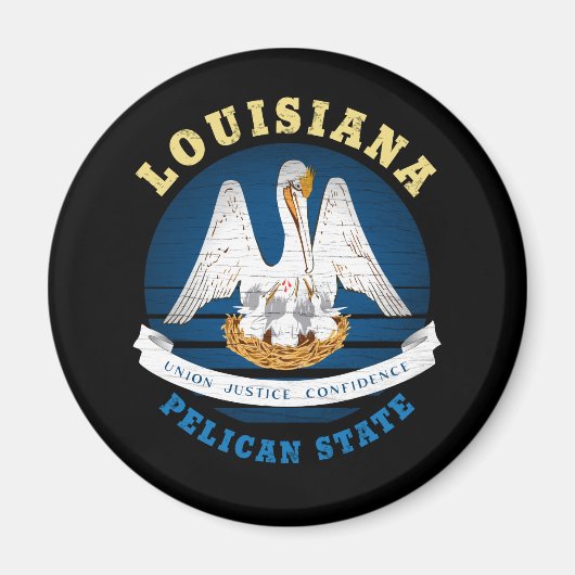 LOUISIANA PELICAN STATE FLAG MAGNEET (Voorkant)