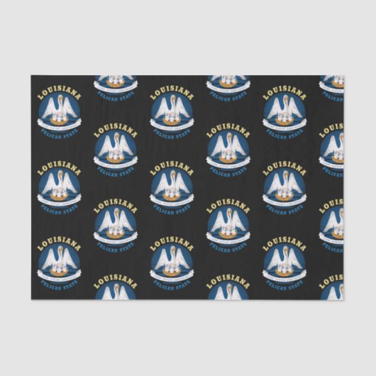 LOUISIANA PELICAN STATE FLAG TISSUEPAPIER (Voorkant)