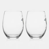 Louisiana Pelican Stemless wijnglas - 2 set Zonder Voet (Rechts)