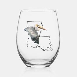 Louisiana Pelican Stemless wijnglas Wijnglas Zonder Voet
