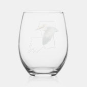 Louisiana Pelican Stemless wijnglas Wijnglas Zonder Voet (Achterkant)