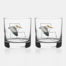 Louisiana Pelican Whiskey Glass - set Whisky Glas