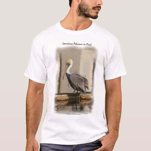 Louisiana Pelicans in Peril T-shirt (Voorkant)