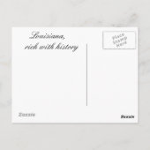 Louisiana Plantation Briefkaart (Achterkant)