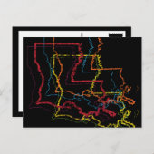 louisiana pride blur briefkaart (Voorkant / Achterkant)