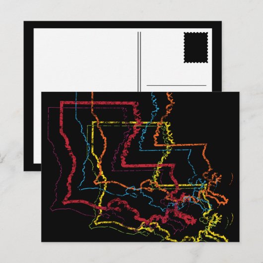 louisiana pride blur briefkaart (Voorkant / Achterkant)