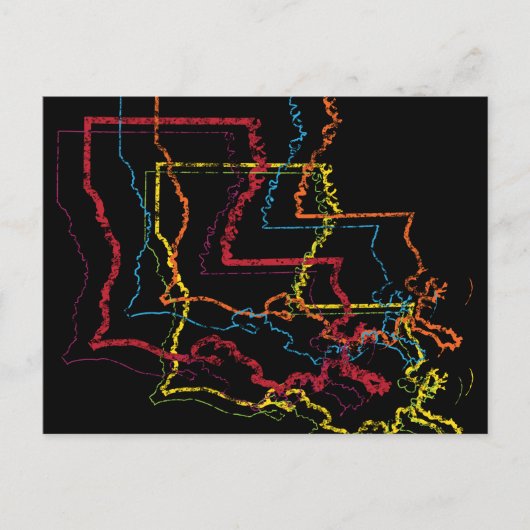 louisiana pride blur briefkaart (Voorkant)