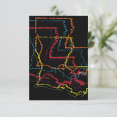 louisiana pride blur kaart (Staand voorkant)