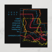 louisiana pride blur kaart (Voorkant / Achterkant)