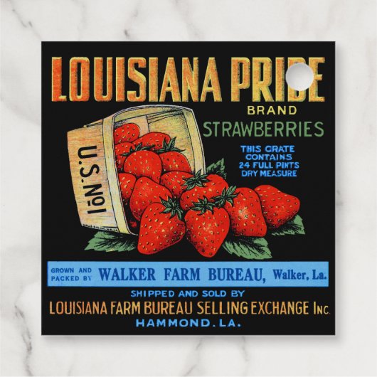 Louisiana Pride Strawberries Bedankjes Labels (Achterkant)