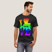 Louisiana Pride USA State Love Map T-shirt (Voorkant volledig)