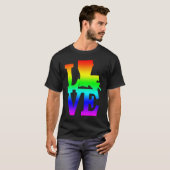 Louisiana Pride USA State Love Map T-shirt (Voorkant volledig)