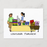 Louisiana Purchase Fun Mardi Gras Cartoon Humor