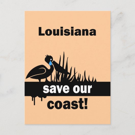 Louisiana redt onze kust briefkaart (Voorkant)