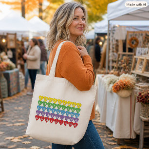 Louisiana Regenboog Hartjes Staatstrots Tote Bag