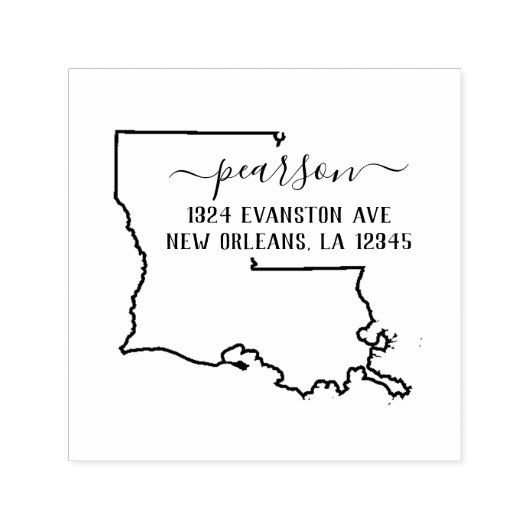 Louisiana retouradres stempel zelf-inkt (Design)