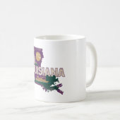 Louisiana Retro State Silhouette Koffiemok (Voorkant rechts)