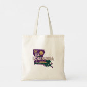 Louisiana Retro State Silhouette Tote Bag (Achterkant)