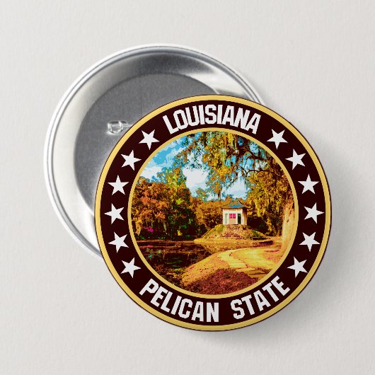 Louisiana Ronde Button 7,6 Cm (Voorkant /achterkant)