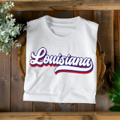 Louisiana Rood Wit & Blauw  Script T-shirt