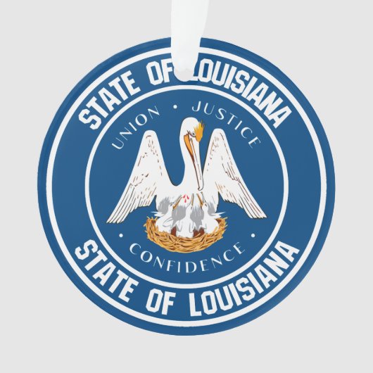 Louisiana Round Emblem Ornament (voorkant)