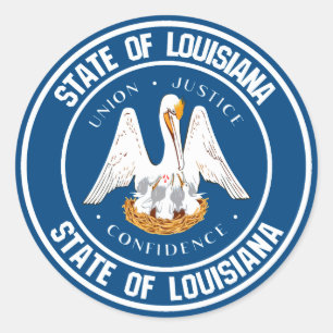 Louisiana Round Emblem Ronde Sticker