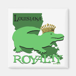 Louisiana Royalty (groene gator) Magneet