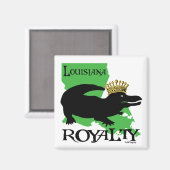 Louisiana Royalty-vrije (zwarte gator) Magneet (Voorkant / Achterkant)