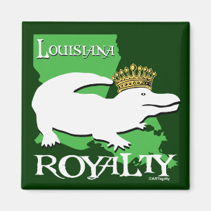 Louisiana Royalty (witte gator) Magneet