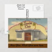 Louisiana, Samba Club, Bossier City Briefkaart (Voorkant / Achterkant)