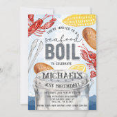 Louisiana Seafood Lobster Crab Boil Birthday Party Kaart (Voorkant)