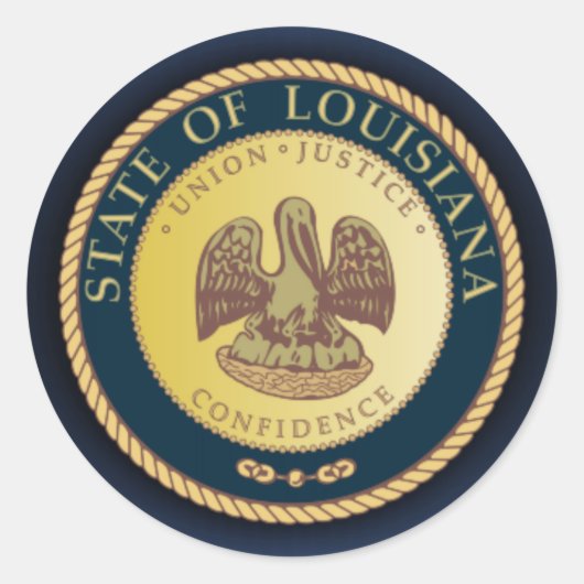 Louisiana Seal Ronde Sticker (Voorkant)