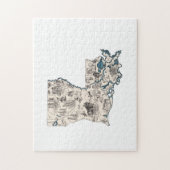 Louisiana Shaped Creole  Afbeelding Map Cajun Legpuzzel (Verticaal)