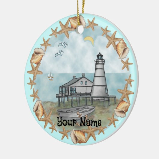 Louisiana Shells Lighthouse Ornament (Links)