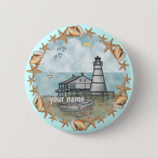 Louisiana Shells-pinknop Ronde Button 5,7 Cm (Voorkant)