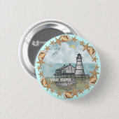 Louisiana Shells-pinknop Ronde Button 5,7 Cm (Voorkant /achterkant)