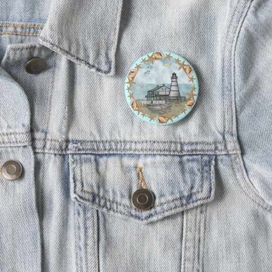 Louisiana Shells-pinknop Ronde Button 5,7 Cm (In situ)