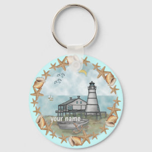 Louisiana Shells vuurtoren sleutelhanger