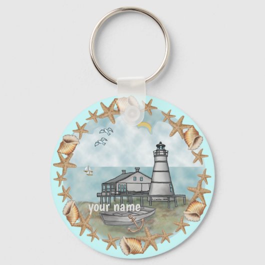 Louisiana Shells vuurtoren sleutelhanger (Voorkant)