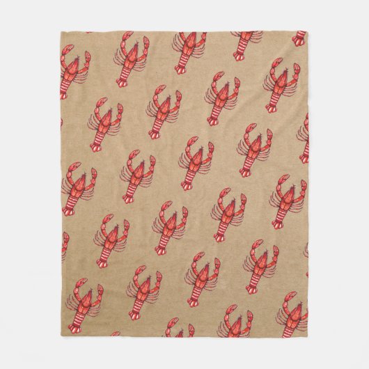 Louisiana Southern Cajun Crawfish Fleece Deken (Voorkant)