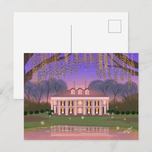 Louisiana Southern Mansion House Briefkaart (Voorkant / Achterkant)